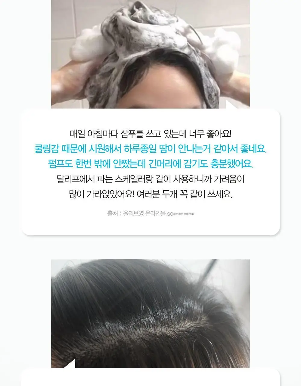 [쿨링감UP/탈모완화]달리프 애플민트 쿨링 샴푸 더블기획 (500ml+500ml) 상세페이지 12